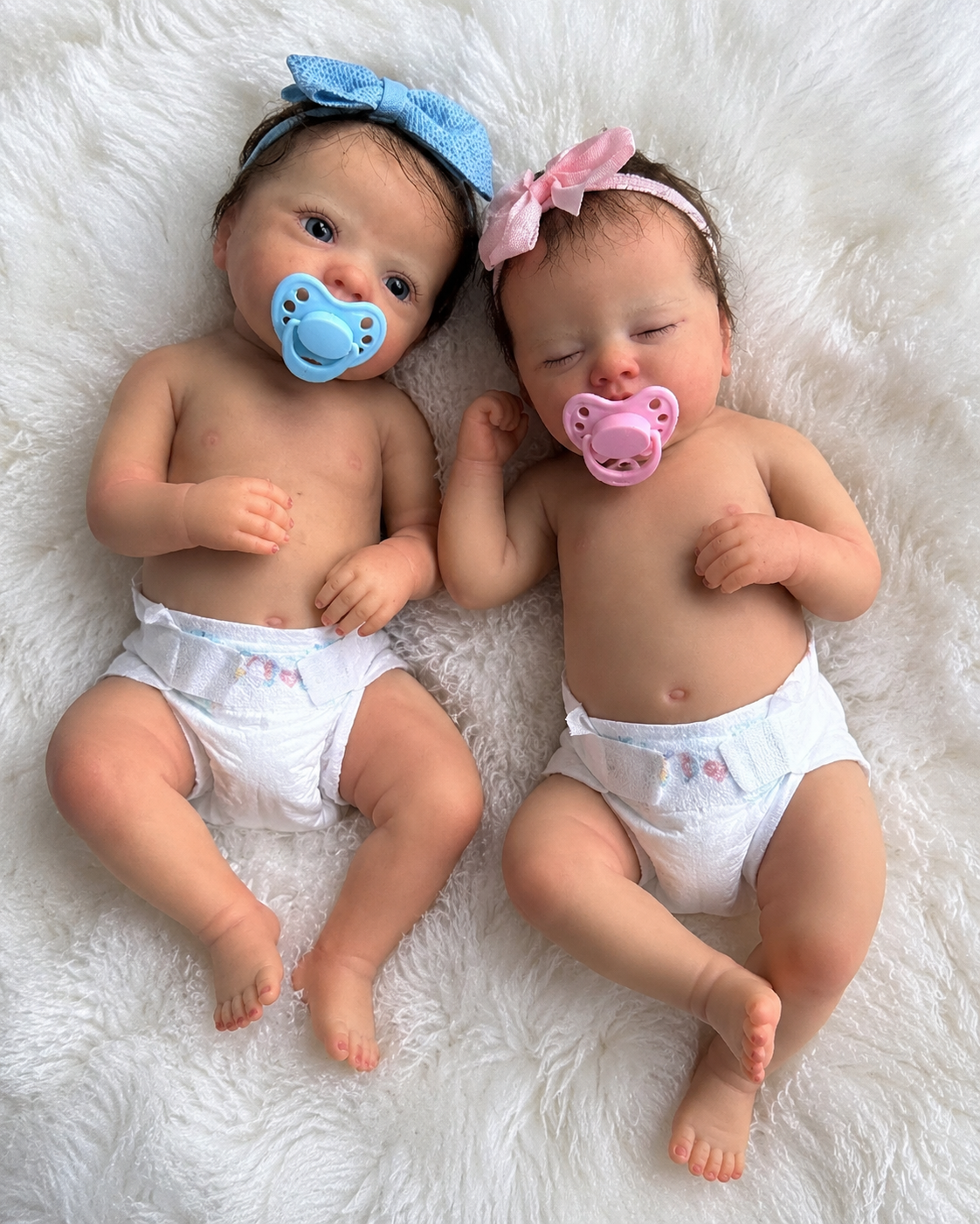 Reborn Muñecos Gemelos Pablo y Alice | Niño y Niña | 56cm | 3.400 Kg