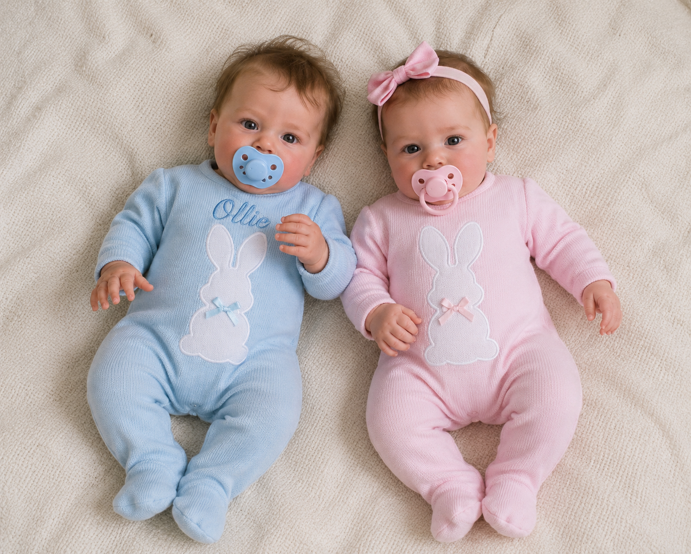 Reborn Muñecos Gemelos  Gabriel y Isabela | Niño y Niña | 55cm | 3.100 Kg