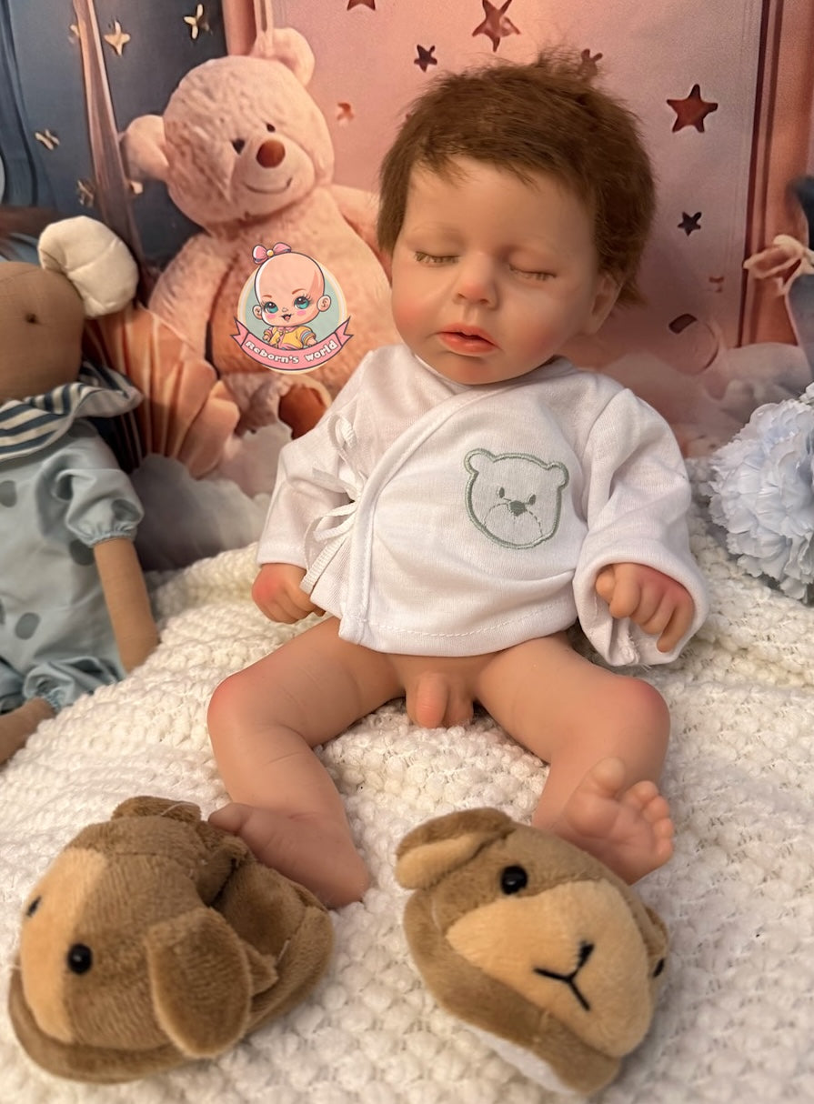 Muñeco Reborn Silicona Leni Niño 37cm / 1,6kg